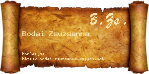 Bodai Zsuzsanna névjegykártya